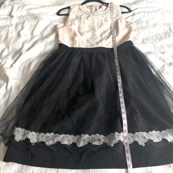 ModCloth Lace & pearl cream dress w/ black tulle. - Picture 16 of 16